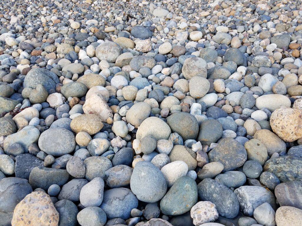 lots of small beach stones